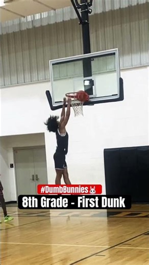 8th Grade First Dunk? #basketball #middleschoolbasketball #8thgrade #hooper #basketballhighlights