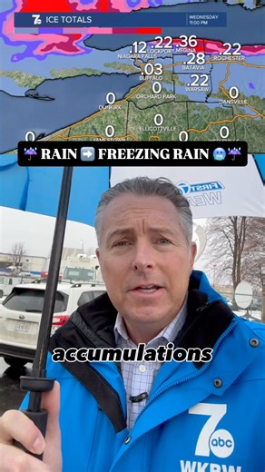 The rain will transition to freezing rain and lead to ice for some 🥶 | 7 News WKBW
