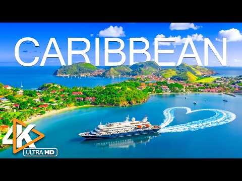Caribbean 4K Drone Footage | Tropical Islands, Crystal Bays & Ocean Paradise With Deep House