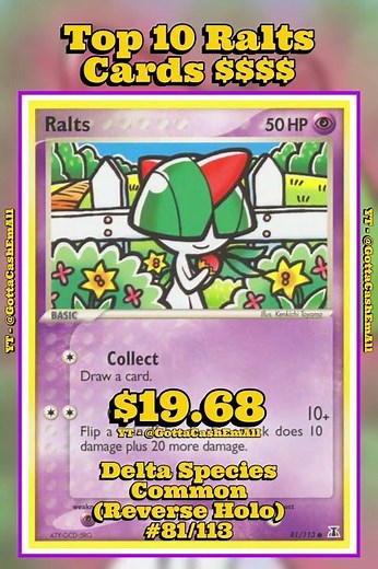 Top 10 Rarest & Most Expensive Ralts Pokémon Cards! ✨💎 #pokemon #top10 #tcg #pokémon #pokemontcg