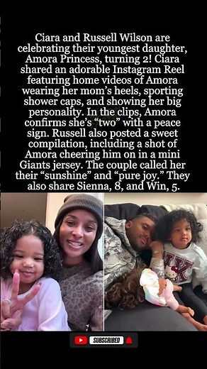 Ciara & Russell Wilson Celebrate Daughter Amora’s 2nd Birthday with Heartfelt Tributes #Ciara #viral