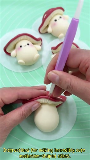 Instructions for making incredibly cute mushroom-shaped cakes