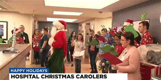 Carolers from Project Search bring Christmas cheer to hospital patients