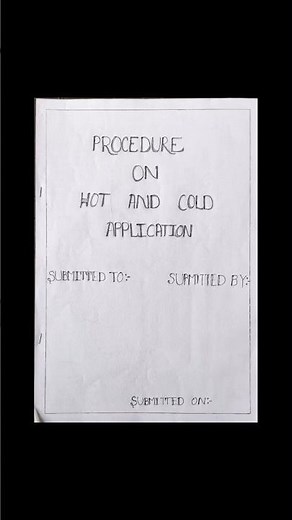 Procedure On Hot Application, Cold Application and Tepid sponge #bscnursing #proceduretext