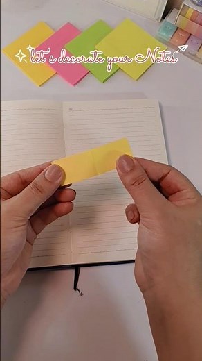 Sticky Notes Banner Ideas ✨ | Cute Notebook Decoration #Shorts