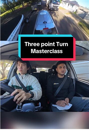 Three Point Turn Masterclass #howto #car #three #point #turn #driving #australia #newdriver #nswdrivingtest