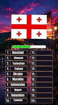 Teil 5 Flaggenquiz - Erkennst du 20 Flaggen in 60 Sekunden?#quiz #länder #geografie #allgemeinwissen