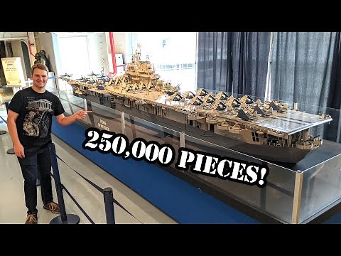 Giant LEGO USS Intrepid WWII Aircraft Carrier – 22 Feet Long!