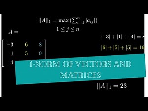1-Norm of Vectors and Matrices