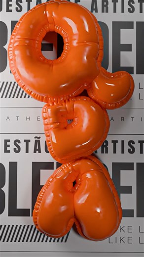 Como FAZER TEXTO INFLADO no BLENDER! #shorts #blendertutorial