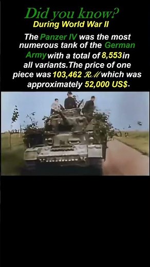 Did you know this fact about the German Panzer IV Tank?
