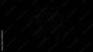Firework Explosion on Alpha Channel. Element stock motion graphics of firework place on footage or background easier to adjust color.