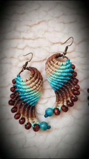 macrame earings trending design #macramedesign