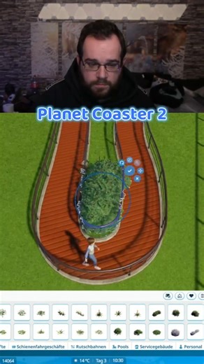 Decorating the queue 🤗🌳 #planetcoaster2 #shorts