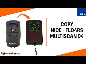 How to Copy a NICE FLO4R-S Remote to a MULTI SCAN 04 Cloning Remote