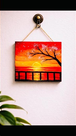 Relaxing Sunset Painting | Step by Step Acrylic Art