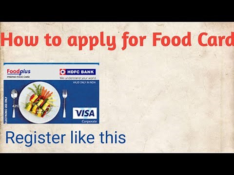 Food card registration process #foodcard