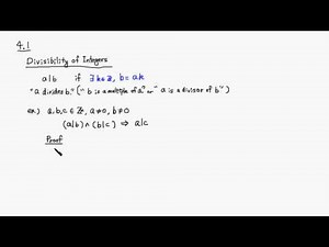 MTH500 4.1 Divisibility of Integers