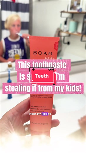 Say goodbye to those teeth brushing battles!! @Boka Oral Care takes so good, has the cleanest ingredients, and actually re-mineralizes teeth over time! I got the 3 pack, and it’s a steal of a deal! 🫶 #tiktokmademebuyit #tiktokshop #boka #toothpaste #kidstoothpaste