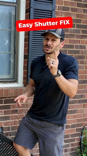 Brad Rodriguez | If your HOA is breathing down your neck for a fallen shutter, here's a quick fix! #shutter #HOA #fixthisbuildthat | Instagram