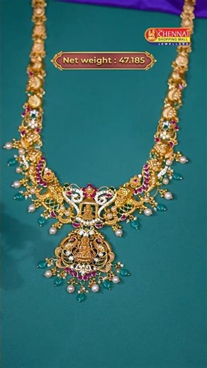 Embrace timeless elegance with this stunning Nakshi Lakshmi Devi Haram.