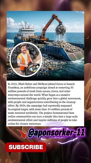 TeamSeas: How Mark Rober and MrBeast Helped Remove 34+ Million Pounds of Trash