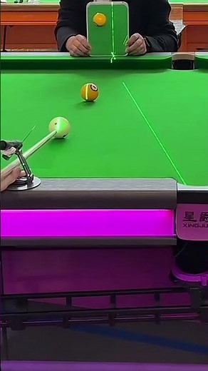 Laser Trick! 🎯 Perfect Bank Shot with Mirror Reflection! #snooker #pool1 #billiards
