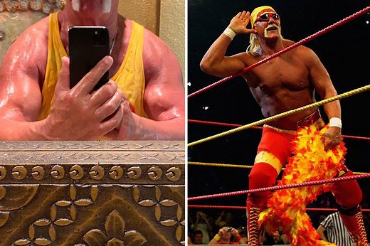 WWE legend Hulk Hogan shows off incredible biceps aged 68 after 'crazy' workout