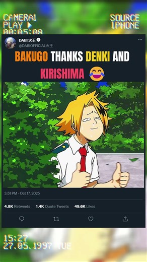 BAKUGO THANKS DENKI AND KIRISHIMA 😂 | #animeedit #myheroacademia