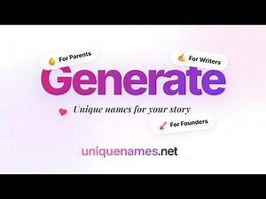 Generate Unique Names with AI: Turn Your Story into the Perfect Name (Baby, Brand & Character)