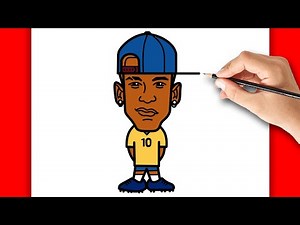 HOW TO DRAW NEYMAR JR EASY STEP BY STEP