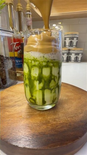 Matcha Dalgona #coffeerecipe #matcha #coffee