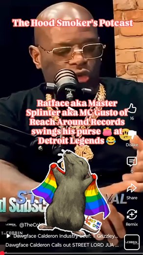Master Splinter calls out Detroit Legends to box but when someone shows up he's a know show 🤔 Detroit does not rock with this 🐀 neither does Pontiac! Stop spittin venom on our city 7-11 bandit 💯 | The Hood smokers Pot Cast