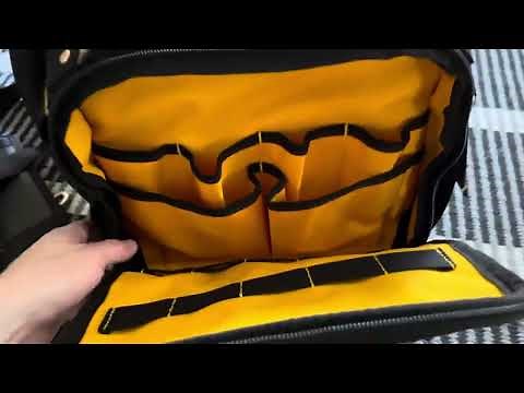 Dewalt ToughSystem 2.0 jobsite tool bag demonstration