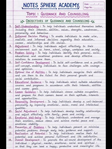 Guidance and Counseling Made Easy | B.Ed Important Topic ✨ Clear Notes, Concepts & Exam Preparation