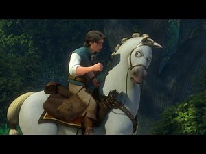 Tangled Flynn rider and maximus scene
