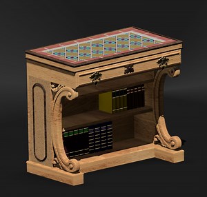 Digital STL Dollhouse Miniature Bookcase Console Furniture for 3D Printing in 1:12 Scale - Etsy