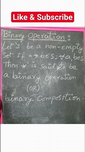 Binary Operation #mathematics #algebra