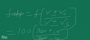 A sound source 'S' emitting sound of frequency 100 \mathrm{Hz} ... | Filo