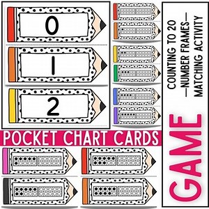 K-1 Counting to 20 Game – Twenty Frame and Number Matching Activity