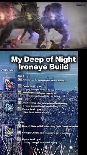 My Deep Of Night Ironeye Build - Elden Ring Nightreign #shorts