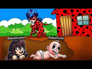 Baby Noob Breaks Into Ladybug's House! 🤫 😂 | Is Ladybug Bad? VS Baby Noob Minecraft Troll