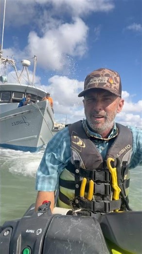 Towing a 50 foot Trawler with my Waverunner