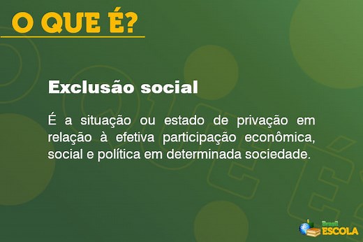 Exclusão social: o que é, causas, tipos, resumo - Brasil Escola