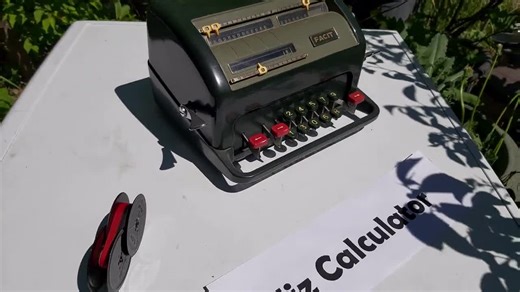 Antique Facit Calculator – Restored Mechanical Adding Machine, Retro Office Decor