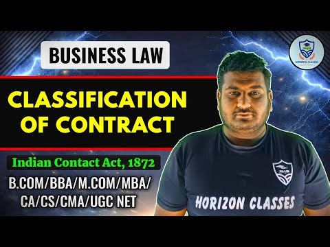 Classification of Contract | Indian Contract Act, 1872 | Business Law / Business Regulatory Framewor