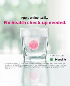 Life can throw you curveballs, but you can gear up for the unexpected with critical illness coverage. eCriticalCare provides a 100% lump sum payout in the event of diagnosis of 37 advanced stage critical illnesses. Premiums start from just S$5.26/mth^. Plus, get an 8% lifetime premium discount get a digiPortfolio gift with S$68 credit*! Promo code ‘8ECCP2’. Till 31 Mar 2026. Application is simple and fully digital. No health check-up required. * T&Cs apply. This advertisement has not been review