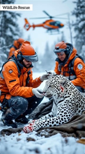 Frozen Snow Leopard Saved by Mountain Rescue Team