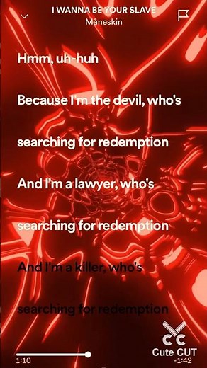 I WANNA BE YOUR SLAVE - Måneskin - Lyrics - Because I’m the devil who’s searching for redemption
