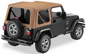 Bestop 7913937 Sailcloth Replace-a-top Soft Top with Tinted Windows in Spice for 97-06 Jeep Wrangler TJ
